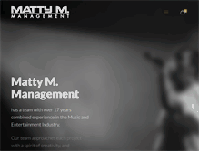 Tablet Screenshot of mattymanagement.com